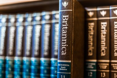 Depositphotos 342982358 Stock Photo Encyclopedia Britannica Volumes On A