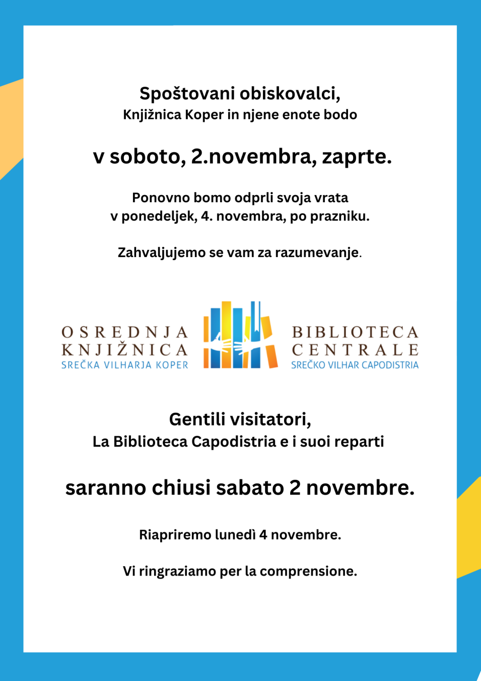 Obvestila Knjiznice A4 2