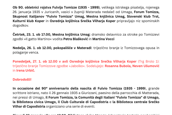 V spomin Fulviu Tomizzi