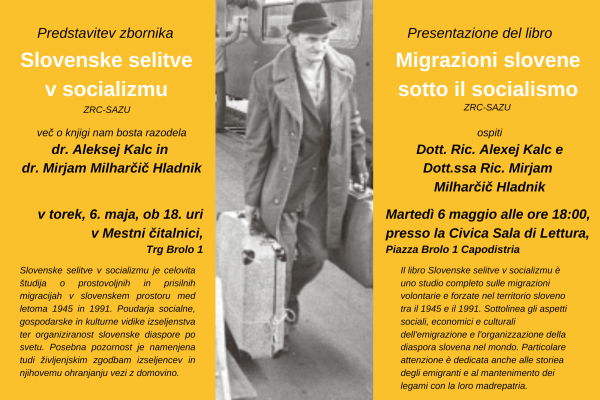 Presentazione del libro: Migrazioni slovene sotto il socialismo