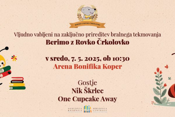 Zaključna prireditev bralne akcije Berimo z Rovko Črkolovko 2025
