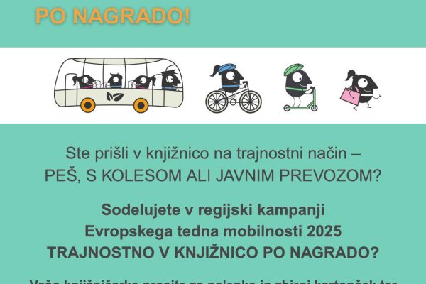 Trajnostno v knjižnico po nagrado!