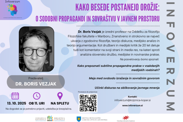 INFOVERZUM: Kako besede postanejo orožje: o sodobni propagandi in sovraštvu v javnem prostoru